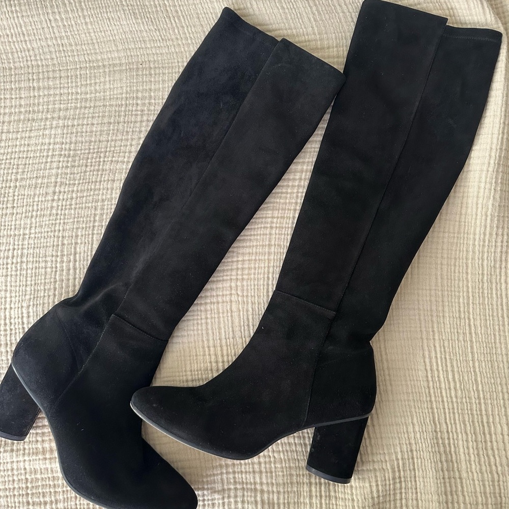 Stuart Weitzman Black Heeled Boots
